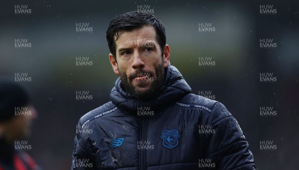 210226 - Plymouth Argyle v Cardiff City - Sky Bet League 1 - Dejection at the final whistle for Brian Barry-Murphy, Manager of Cardiff City