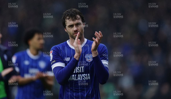 210226 - Plymouth Argyle v Cardiff City - Sky Bet League 1 - Dejection at the final whistle for Calum Chambers, Captain of Cardiff City