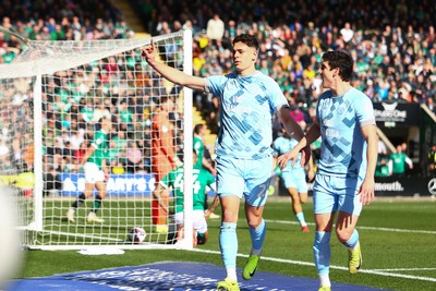 220225 - Plymouth Argyle v Cardiff City - Sky Bet Championship - Yousef Salech of Cardiff City celebrates his goal