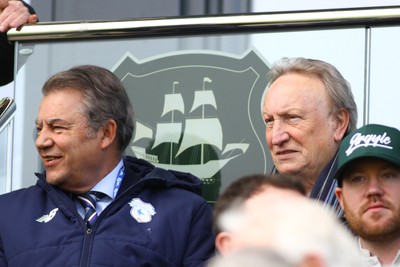 220225 - Plymouth Argyle v Cardiff City - Sky Bet Championship - Neil Warnock watches the game 