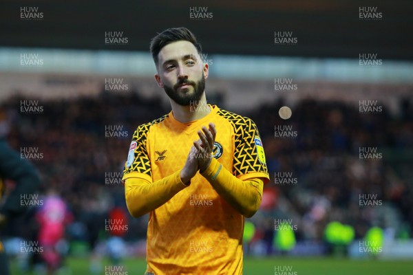 010220 - Plymouth Argyle v Newport County - EFL SkyBet League 2 - Josh Sheehan of Newport County applauds the traveling fans as he leaves the field