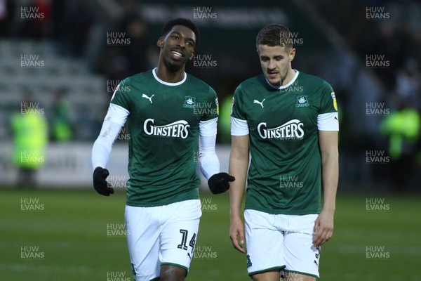 010220 - Plymouth Argyle v Newport County - EFL SkyBet League 2 - Tyreeq Bakinson of Plymouth Argyle is all smiles as he leaves the field after the game