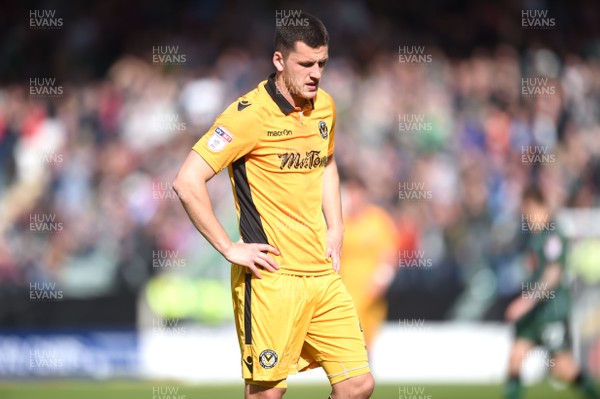 170417 - Plymouth Argyle v Newport County - SkyBet League 2 - Aaron Williams of Newport County looks dejected