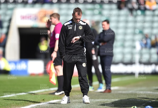 170417 - Plymouth Argyle v Newport County - SkyBet League 2 - Newport County manager Michael Flynn