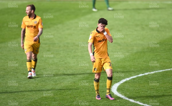 170417 - Plymouth Argyle v Newport County - SkyBet League 2 - Tom Owen-Evans of Newport County looks dejected