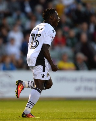 300816 - Plymouth Argyle v Newport County - Checkatrade Trophy -Jordan Green of Newport County celebrates scoring goal