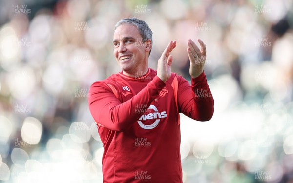 071023 - Plymouth Argyle v Swansea City, EFL Sky Bet Championship - Swansea City head coach Michael Duff applauds the fans at the end of the match