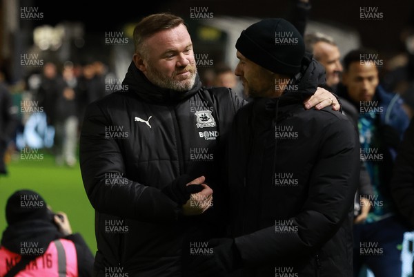 101224 Plymouth Argyle v Swansea City, EFL Sky Bet Championship - Plymouth Argyle head coach Wayne Rooney with Swansea City head coach Luke Williams