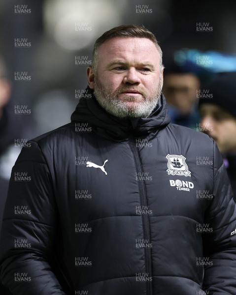 101224 Plymouth Argyle v Swansea City, EFL Sky Bet Championship - Plymouth Argyle head coach Wayne Rooney at the start of the match