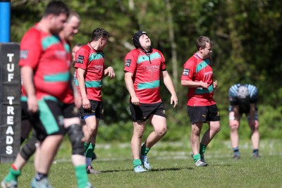 250426 - Pontyberem v Llanybydder - Admiral National League 4 West A - Llanybydder after scoring