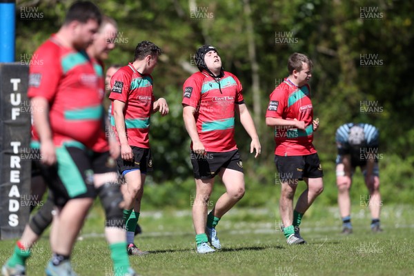 250426 - Pontyberem v Llanybydder - Admiral National League 4 West A - Llanybydder after scoring