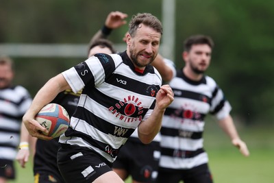 020526 - Ogmore Vale v Pontyclun - Admiral National League 4 East Central -  action between Ogmore Vale RFC and Pontyclun RFC (in white/black)