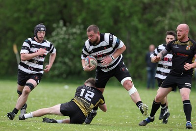 020526 - Ogmore Vale v Pontyclun - Admiral National League 4 East Central -  action between Ogmore Vale RFC and Pontyclun RFC (in white/black)