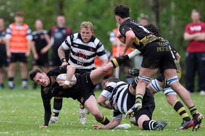 020526 - Ogmore Vale v Pontyclun - Admiral National League 4 East Central -  action between Ogmore Vale RFC and Pontyclun RFC (in white/black)
