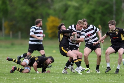020526 - Ogmore Vale v Pontyclun - Admiral National League 4 East Central -  action between Ogmore Vale RFC and Pontyclun RFC (in white/black)
