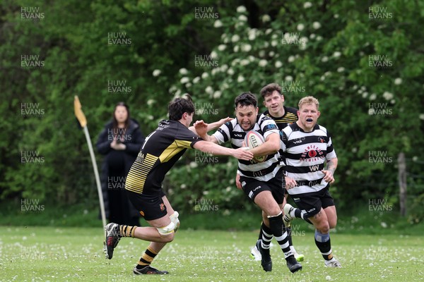 020526 - Ogmore Vale v Pontyclun - Admiral National League 4 East Central -  action between Ogmore Vale RFC and Pontyclun RFC (in white/black)