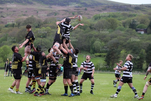 020526 - Ogmore Vale v Pontyclun - Admiral National League 4 East Central -  action between Ogmore Vale RFC and Pontyclun RFC (in white/black)