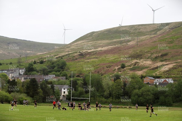 020526 - Ogmore Vale v Pontyclun - Admiral National League 4 East Central -  action between Ogmore Vale RFC and Pontyclun RFC (in white/black)