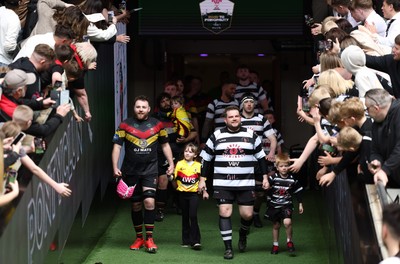 190426 - Pontyclun v Llangadog, Mens Division 4 Cup Final - Then teams make their way out for the start of the match