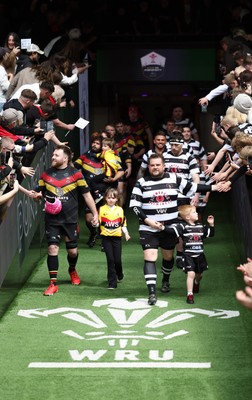 190426 - Pontyclun v Llangadog, Mens Division 4 Cup Final - Then teams make their way out for the start of the match