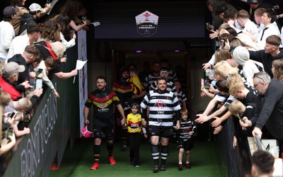 190426 - Pontyclun v Llangadog, Mens Division 4 Cup Final - Then teams make their way out for the start of the match