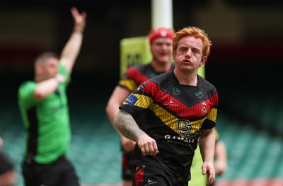190426 - Pontyclun v Llangadog, Mens Division 4 Cup Final - Tom Bailey of Llangadog races in to score try