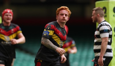 190426 - Pontyclun v Llangadog, Mens Division 4 Cup Final - Tom Bailey of Llangadog races in to score try