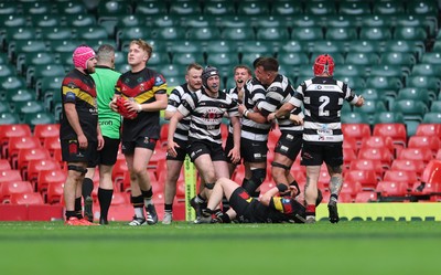 190426 - Pontyclun v Llangadog, Mens Division 4 Cup Final - Pontyclun celebrate on the final whistle