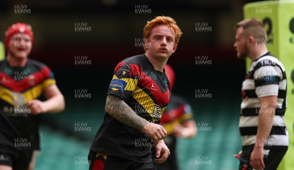 190426 - Pontyclun v Llangadog, Mens Division 4 Cup Final - Tom Bailey of Llangadog races in to score try