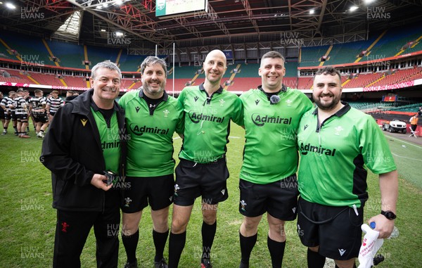 190426 - Pontyclun v Llangadog, Mens Division 4 Cup Final - Pontyclun celebrate after winning the final