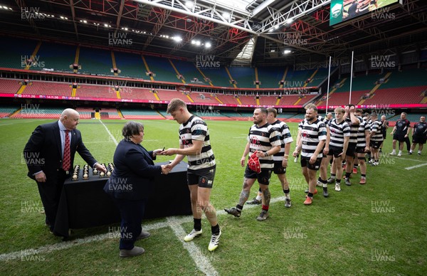 190426 - Pontyclun v Llangadog, Mens Division 4 Cup Final - Pontyclun receive their medals