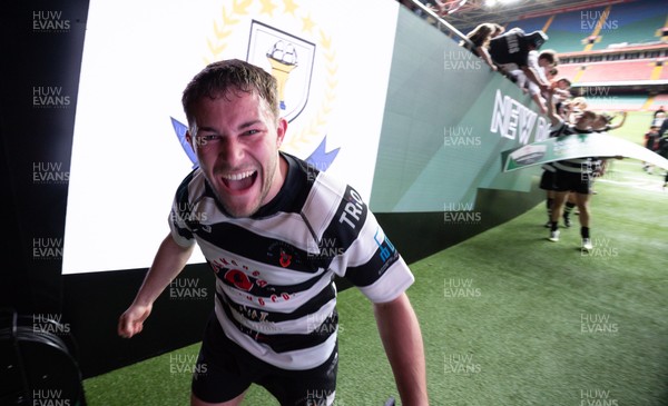 190426 - Pontyclun v Llangadog, Mens Division 4 Cup Final - Pontyclun celebrate after winning the final