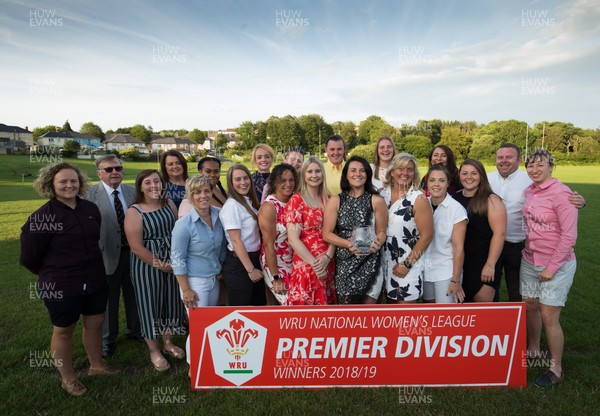 270719 - Pontyclun Women's RFC, winners of the Women's Premier League Title trophy