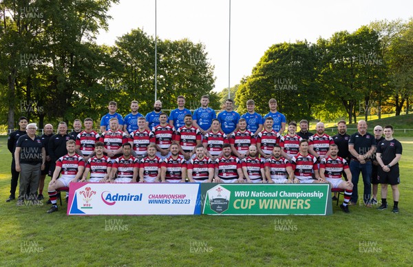 250523 - Pontypool RFC team at Pontypool Park ahead of being presented with the Admiral Championship League trophy 