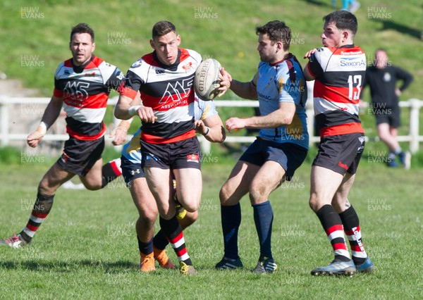 080417 - Pontypool v Tata Steel - Pontypool's Tom Hancock makes a break