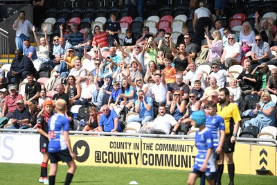 210525 - Pontypridd Schools v Bridgend - WSRU Junior Group - U11’s DC Thomas Cup Final - Bridgend friends and family cheer on their team