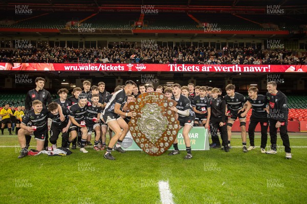 101224 - Pontypridd Schools v Cardiff Central Schools - Dewar Shield - Pontypridd lift the Dewar Shield