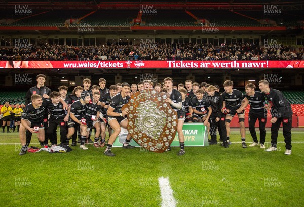 101224 - Pontypridd Schools v Cardiff Central Schools - Dewar Shield - Pontypridd lift the Dewar Shield