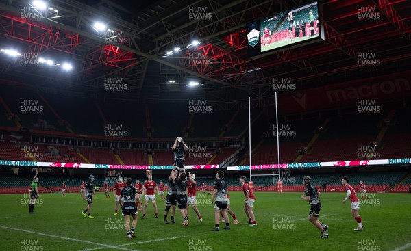 111225 - Pontypridd U16 Schools v Llanelli U16 Schools, Dewar Shield Final - A general view of the Principality Stadium during the match