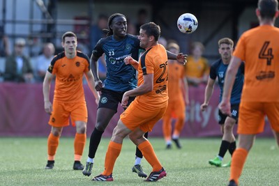 010725 - Pontypridd United v Newport County - Preseason Friendly - Michael Reindorf of Newport County