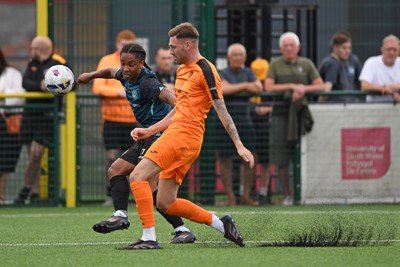 010725 - Pontypridd United v Newport County - Preseason Friendly - Moses-Alexander Walker of Newport County