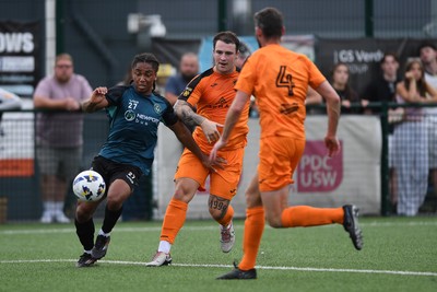 010725 - Pontypridd United v Newport County - Preseason Friendly - Moses-Alexander Walker of Newport County