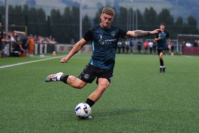 010725 - Pontypridd United v Newport County - Preseason Friendly - Cameron Evans of Newport County