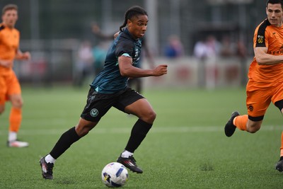 010725 - Pontypridd United v Newport County - Preseason Friendly - Moses-Alexander Walker of Newport County