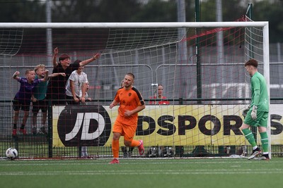 010725 - Pontypridd United v Newport County - Preseason Friendly - Jacob Carney of Newport County scores an own goal to equalise the game