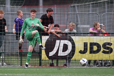 010725 - Pontypridd United v Newport County - Preseason Friendly - Jacob Carney of Newport County scores an own goal to equalise the game