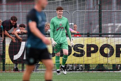 010725 - Pontypridd United v Newport County - Preseason Friendly - Jacob Carney of Newport County scores an own goal to equalise the game