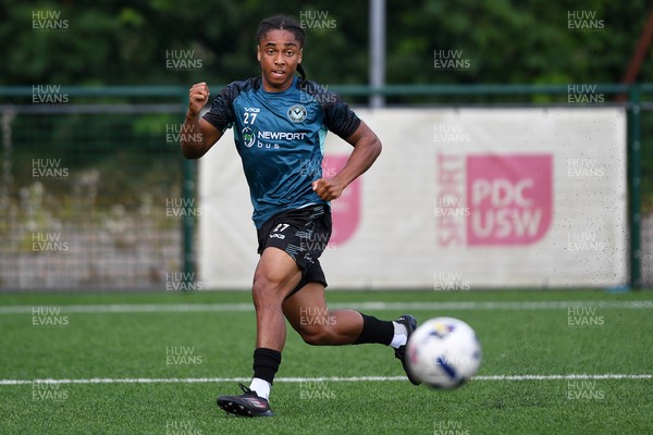 010725 - Pontypridd United v Newport County - Preseason Friendly - Moses-Alexander Walker of Newport County
