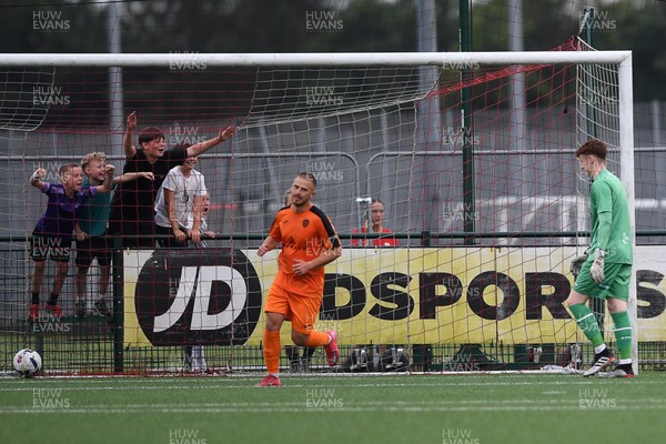 010725 - Pontypridd United v Newport County - Preseason Friendly - Jacob Carney of Newport County scores an own goal to equalise the game
