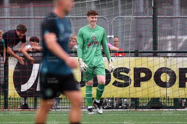 010725 - Pontypridd United v Newport County - Preseason Friendly - Jacob Carney of Newport County scores an own goal to equalise the game